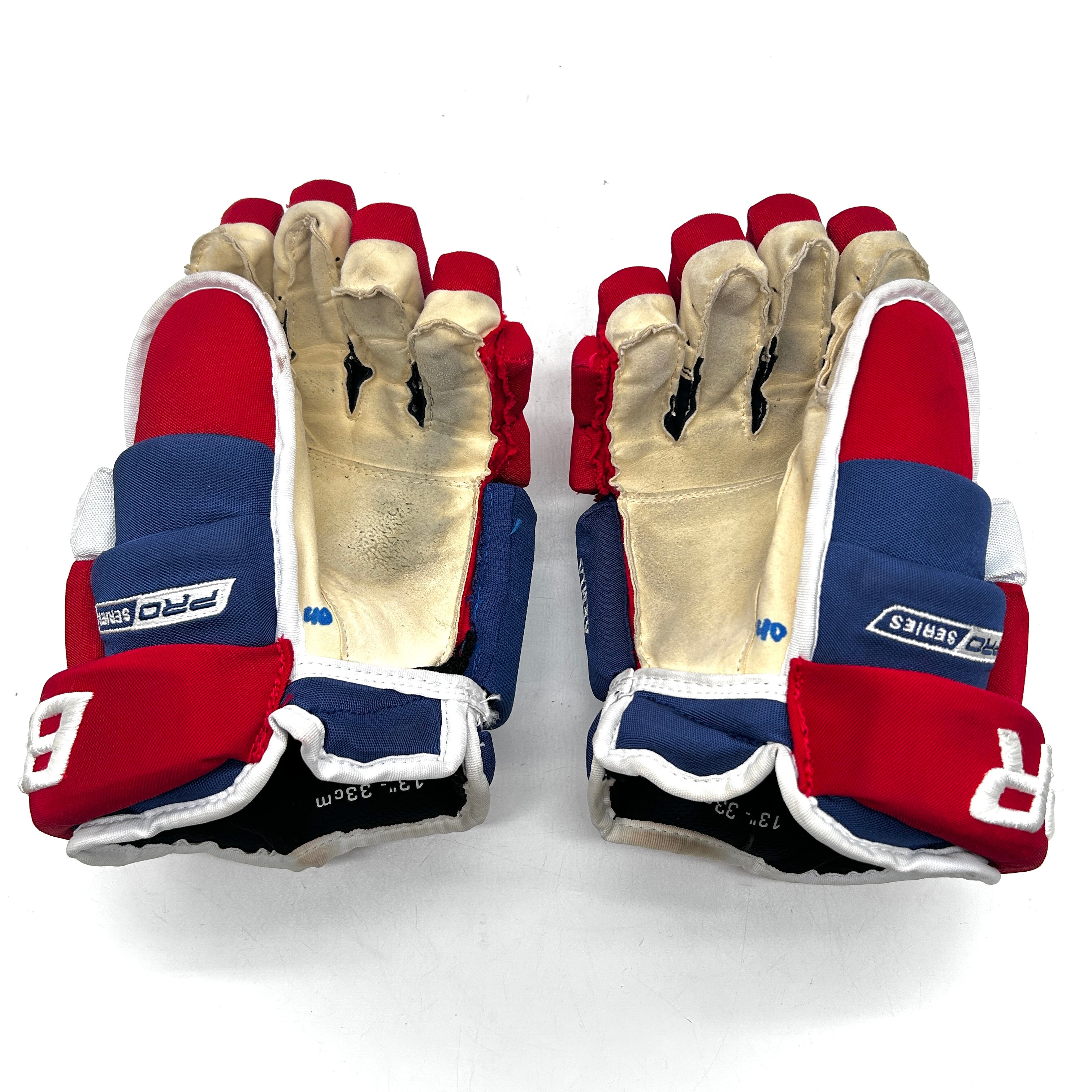 Bauer Pro Series - Used NHL Pro Stock Glove - Joel Armia (Blue/Red/White) #2